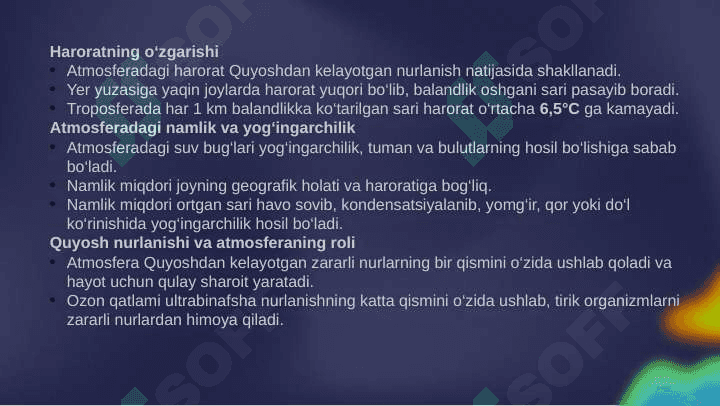 Atmosfera va uning tuzilishi 8