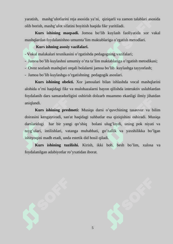 XOR TO’GARAKLARI 5