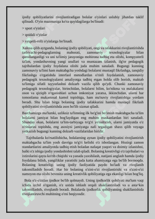 Maktabgacha ta'lim tashkilotlarida bolalar qobilyatlarini rivojlantirish 3
