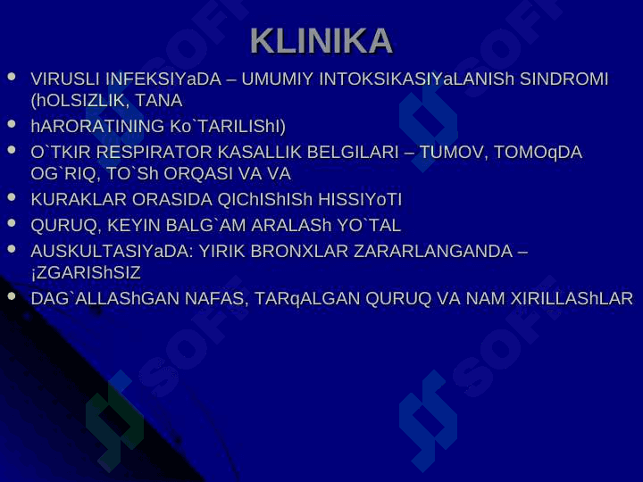 O`tkir va surunkali bronxitlar 7
