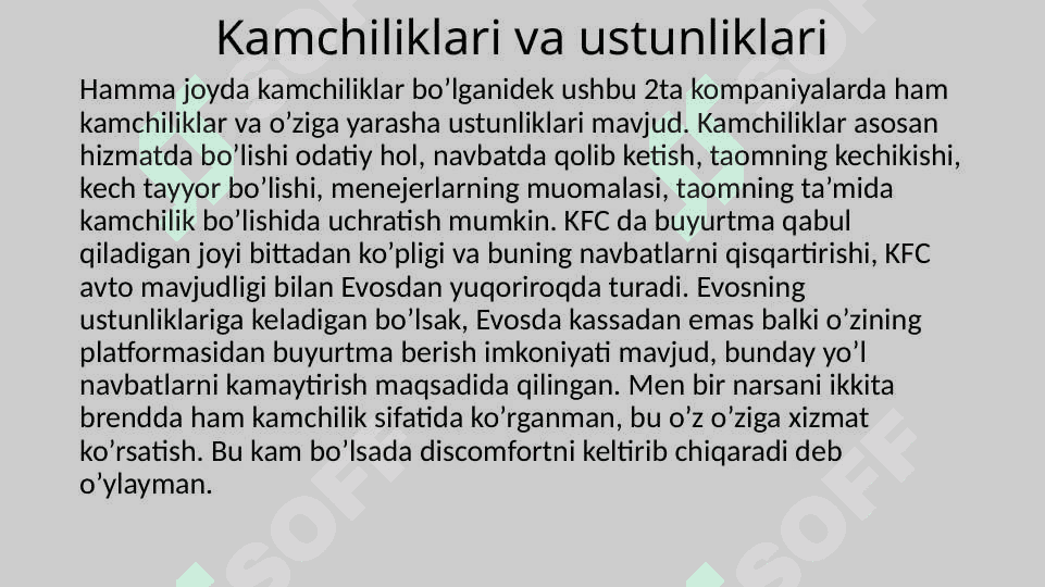 Evos va KFC 4