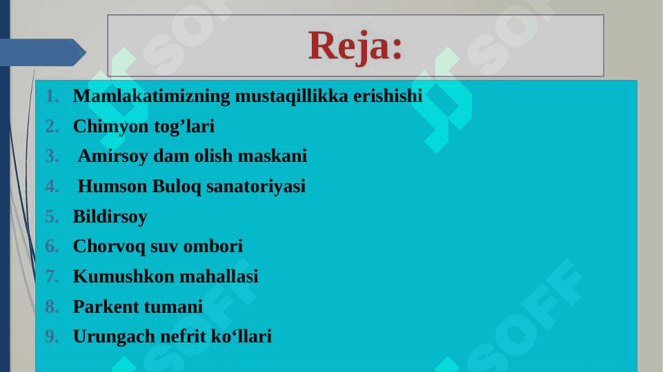 Toshkent viloyatining rekreatsion shaharlari 2