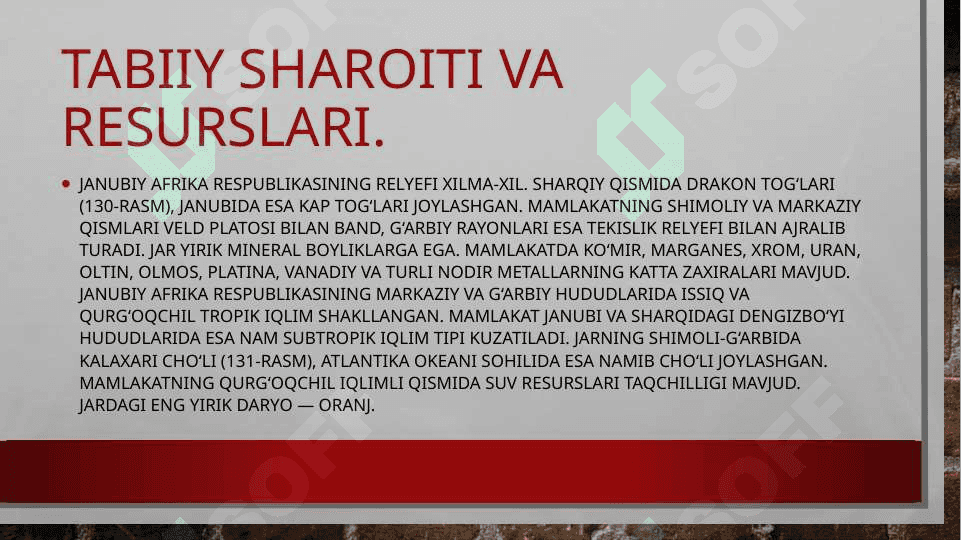 Janubiy Afrika Respublikasi 3