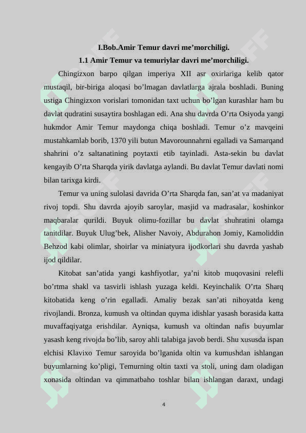AMIR TEMUR DAVRI ME’MORCHILIGI 4