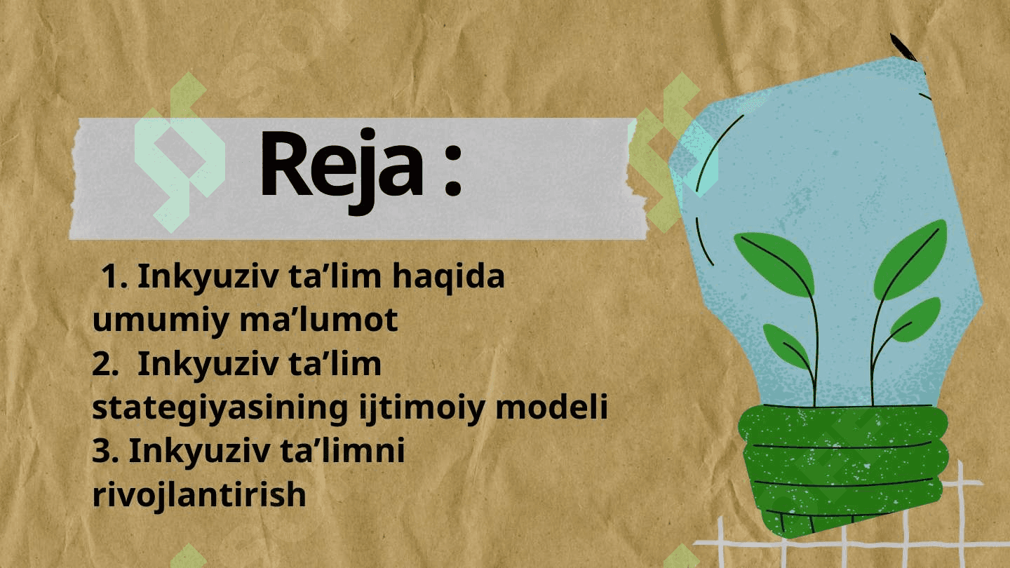 Inklyuziv ta'lim strategiyasining ijtimoiy modeli 2