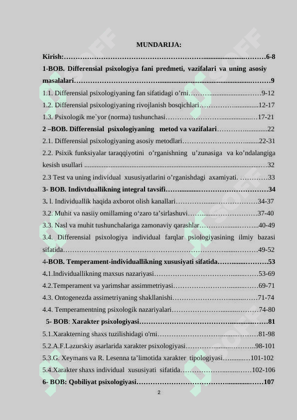 DIFFERENSIAL PSIXOLOGIYA 2