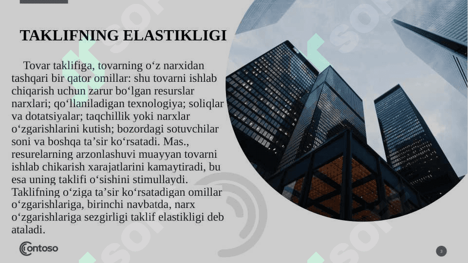 Talab va taklif elastikligi 3