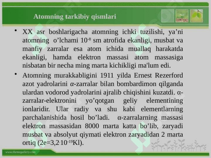 Atomning tuzilishi 6
