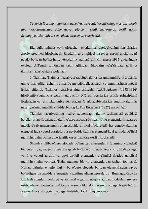 Ekologik tizimlar 2