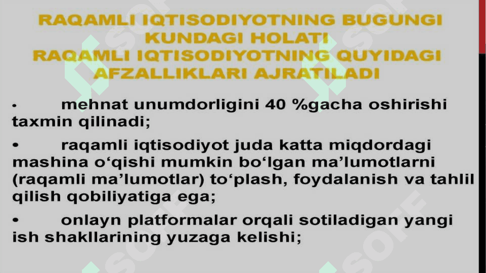 Qo'shimcha texnologiyalar . Raqamli iqtisodiyotdagi sanoat defarmatsiyasi 3