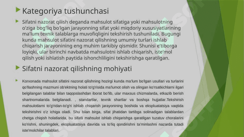 MAHSULOT SIFATINI NAZORAT QILISHNI TASHKIL ETISH 3