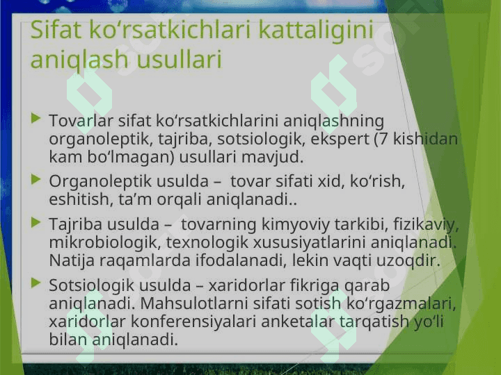 Mahsulot sifati va uni boshqarish 3