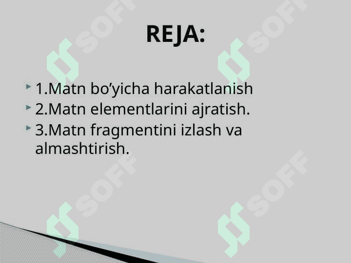 MS WORD dasturida matnli hujjatlarni tayyorlash 2