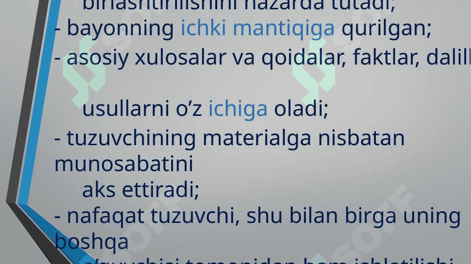 Konspekt. Konspekt turlari 3