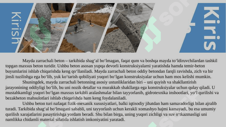 Mayda zarachali betonlar 3