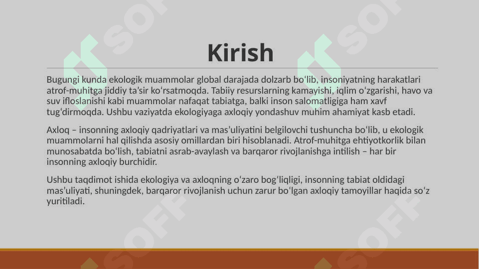 Ekologiya va ahloq 3