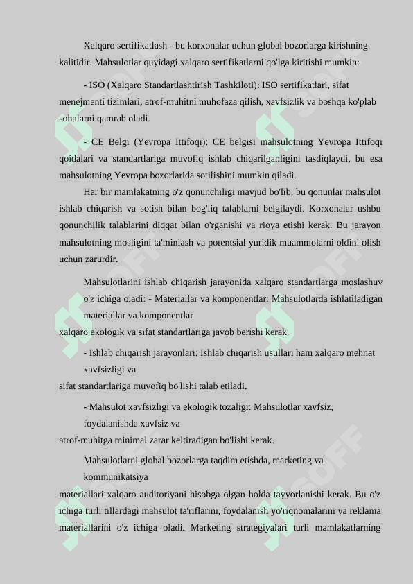 Korxonalarning tashqi iqtisodiy faoliyatni tashkil qilish yo’llarini tahlil qilish. 5