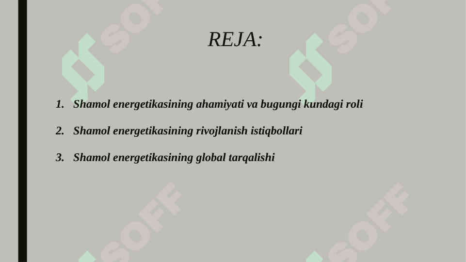 Shamol energetikasining rivojlanish istiqbollari 2