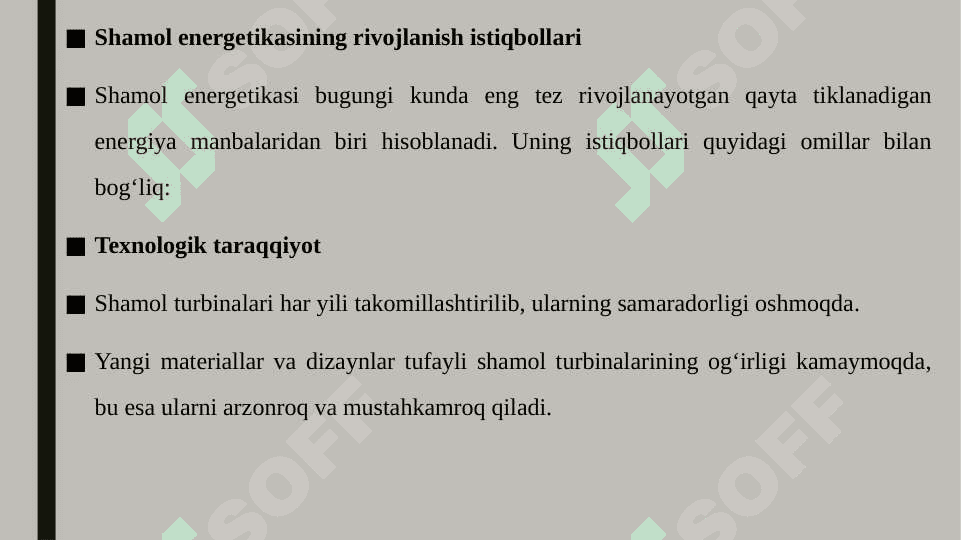 Shamol energetikasining rivojlanish istiqbollari 3