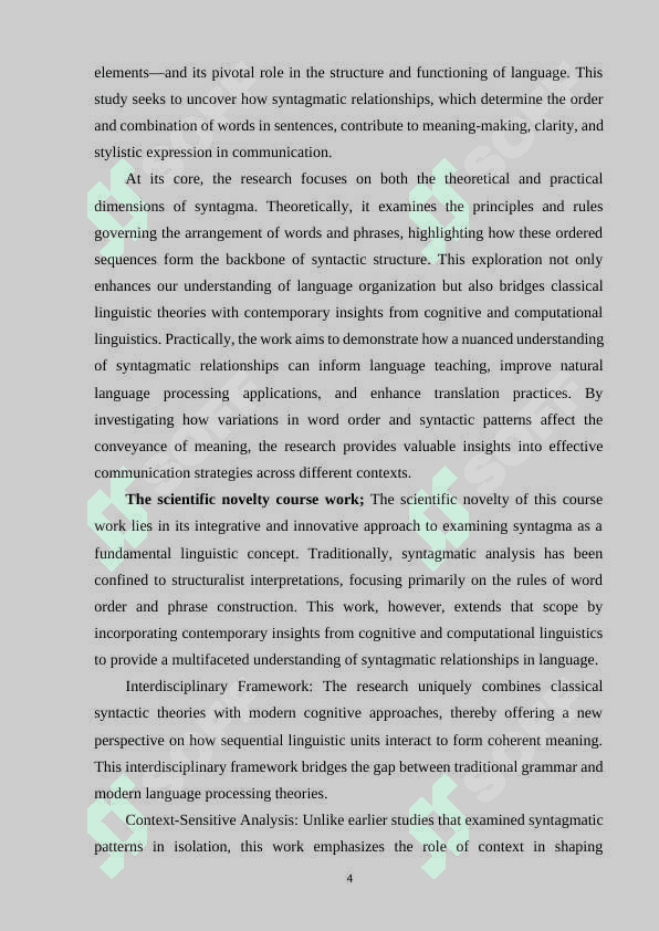 SYNTAGMA AND ITS USE 4