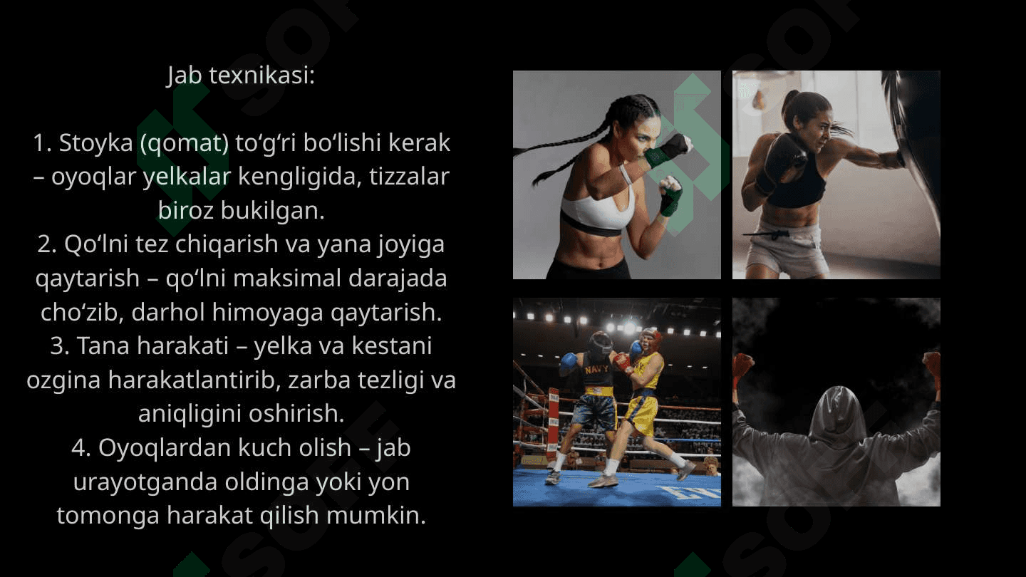 Boks to'g'ridan zarbalar 7