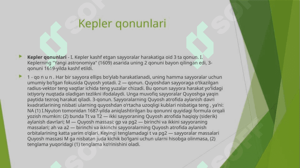 Kepler qonunlari 4