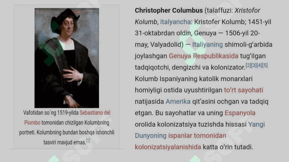 :Xristofor Kolumbning geografik kashfiyotlari. 2