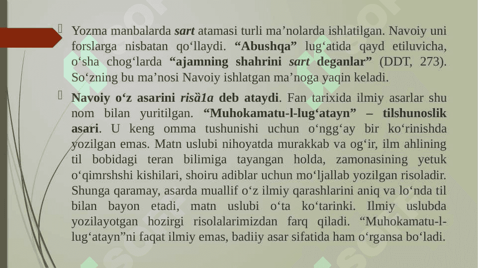 O‘zbek lug‘atchiligining eski o‘zbek tili davri 4