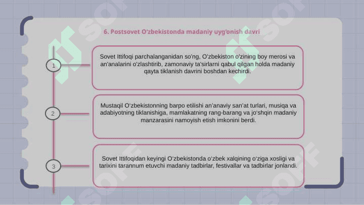 o`zbekiston tashkil topishi 8