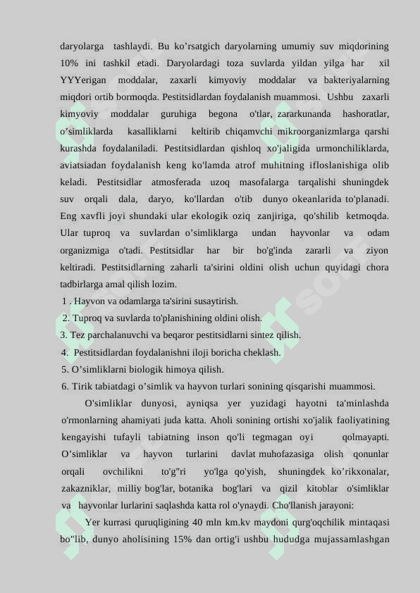 Hozirgi zamon ekologik muammolari 4