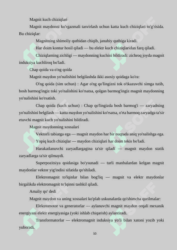 Magnit maydoni va elektromagnit induksiya hodisasiga oid namoyishli tajribalar o‘tkazish uslubi. 8