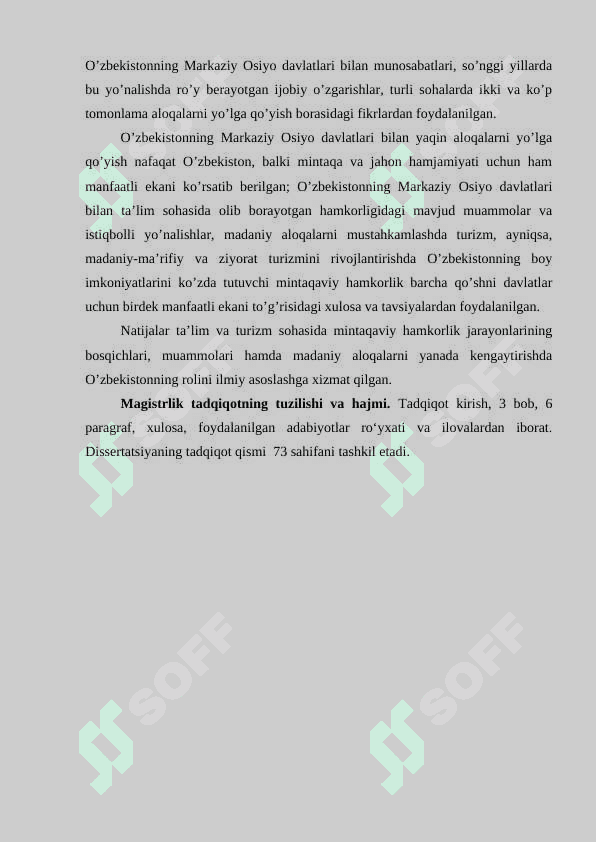 O’ZBEKISTONNING MARKAZIY OSIYO MAMLAKATLARI bilan etnomanaviy aloqalari 7