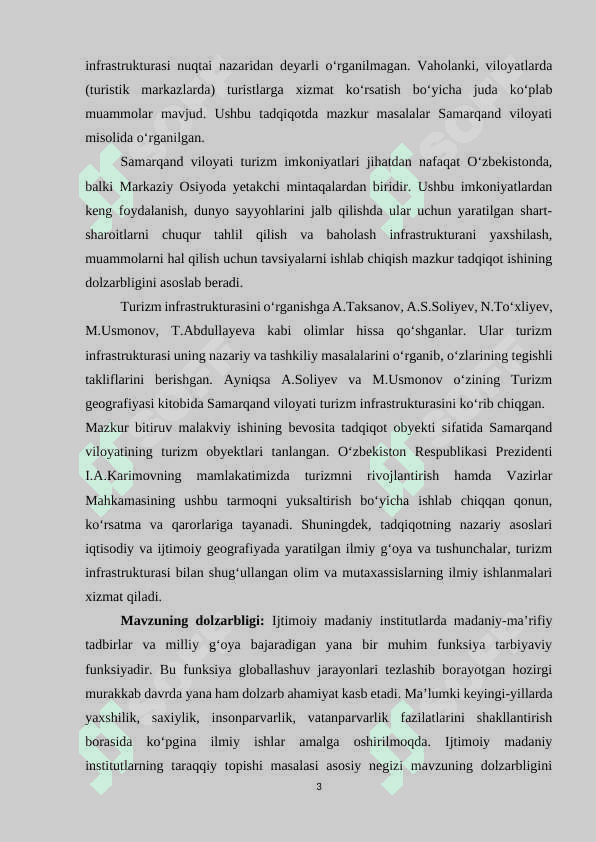 SAMARQANDDA TURIZMNING SHAKLLANISHI 3