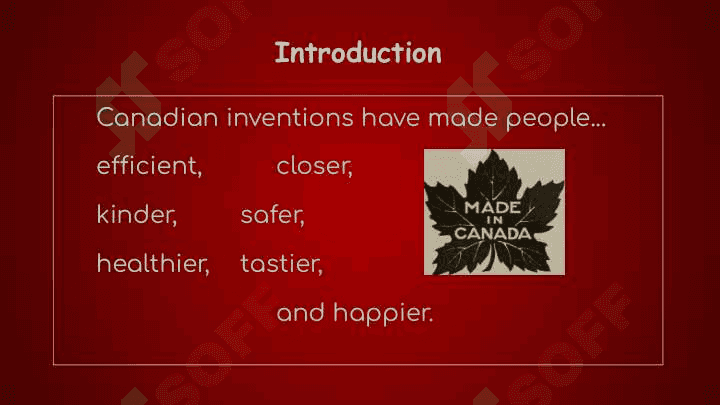 Made in Canada. English lesson 3