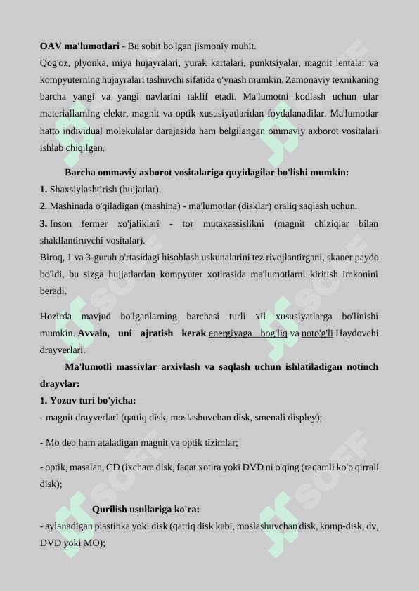 Axborot tashuvchi vositalar 8