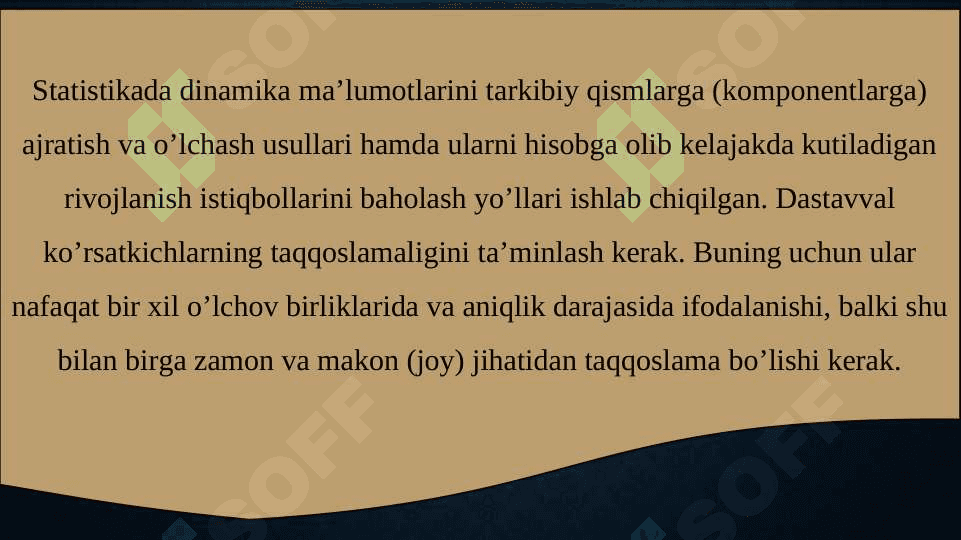 Dinamikani statistik o’rganish usullari 4