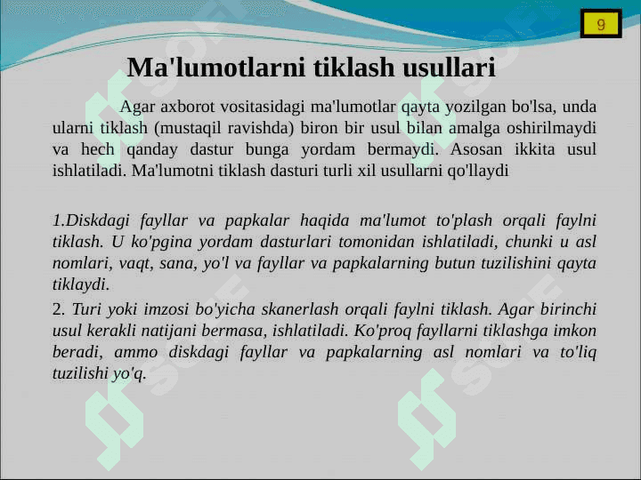 “Ma’lumotlarni tiklash” 7