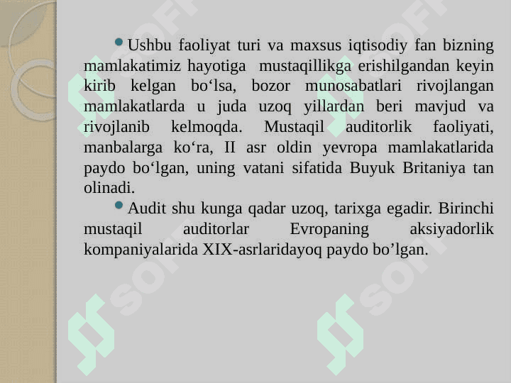 AUDITGA KIRISH. AUDITNING NORMATIV-HUQUQIY ASOSLARI 7