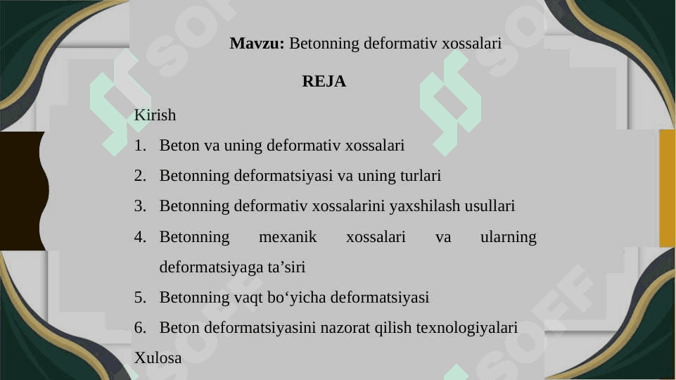 Betonning deformativ xossalari 2
