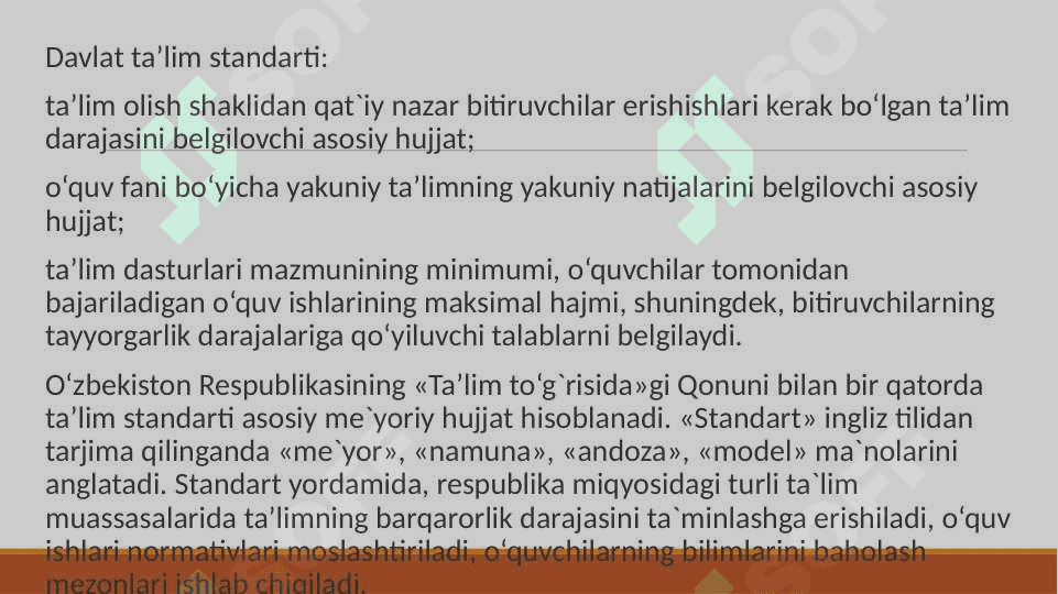 TA’LIM MAZMUNIni belgilash 3