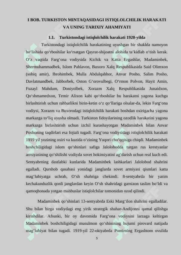 BUXORODA ISTIQLOLCHILIK HARAKATI VA UNING NATIJASI 5