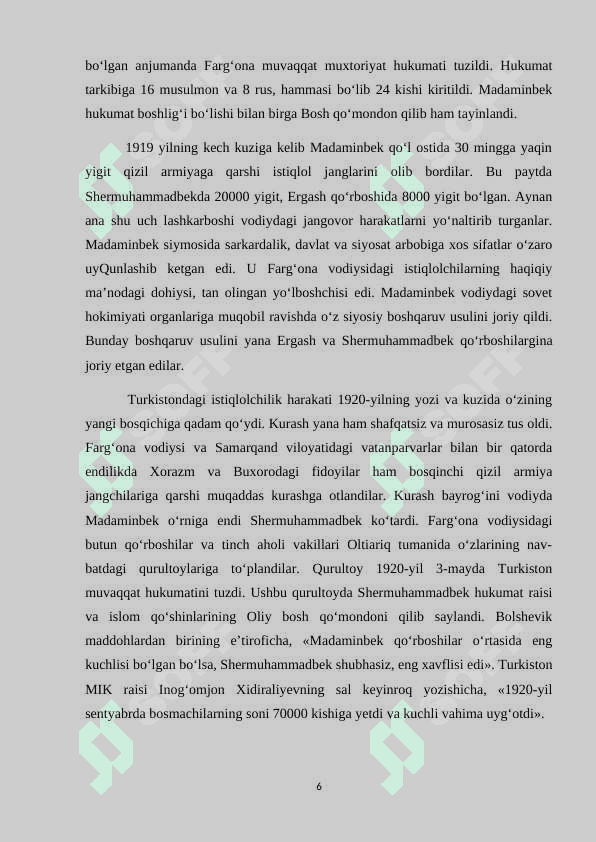BUXORODA ISTIQLOLCHILIK HARAKATI VA UNING NATIJASI 6