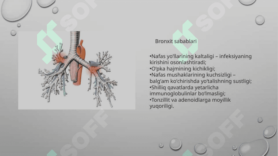 O`tkir va surunkali bronxitlar 4