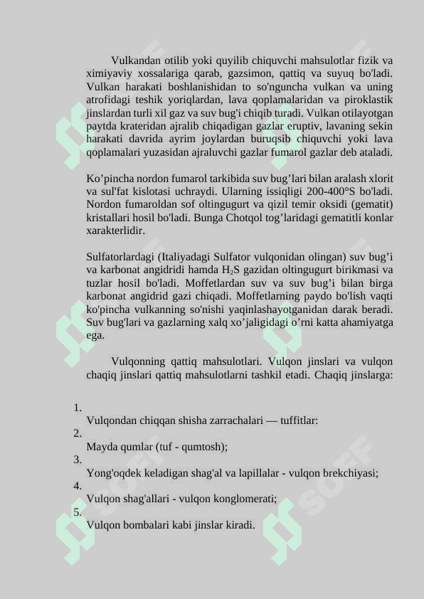 Magmatik tog’ jinslari. 8