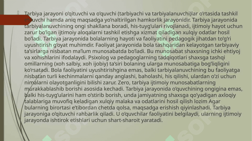 TARBIYA NAZARIYASI. 5