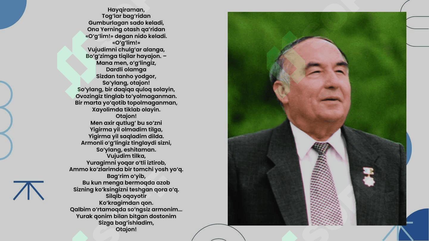 Erkin Vohidovning Nido dostoni 4