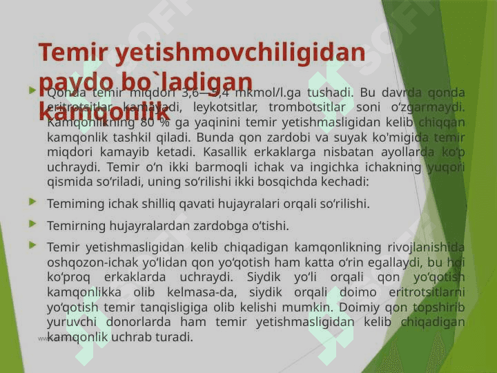 ANEMIYA VA LEYKOZ 5