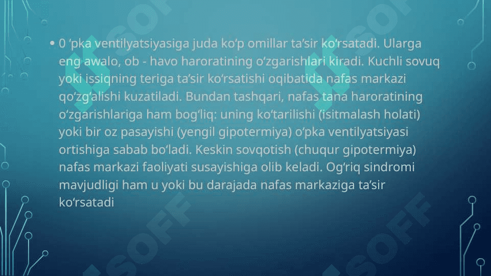 Nafas olish tizimining anatomik va fiziologik xususiyatlari.Norma va patalogiyada nafas olishNafas olish tizimining anatomik va fiziologik xususiyatlari.Norma va patalogiyada nafas olish 4