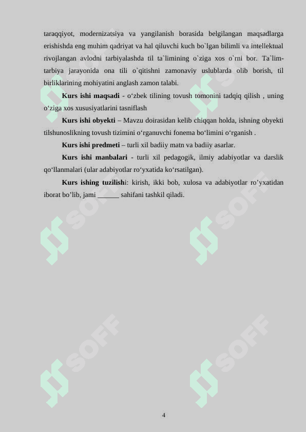 Fonemalarning differensial va integral belgilari. 4