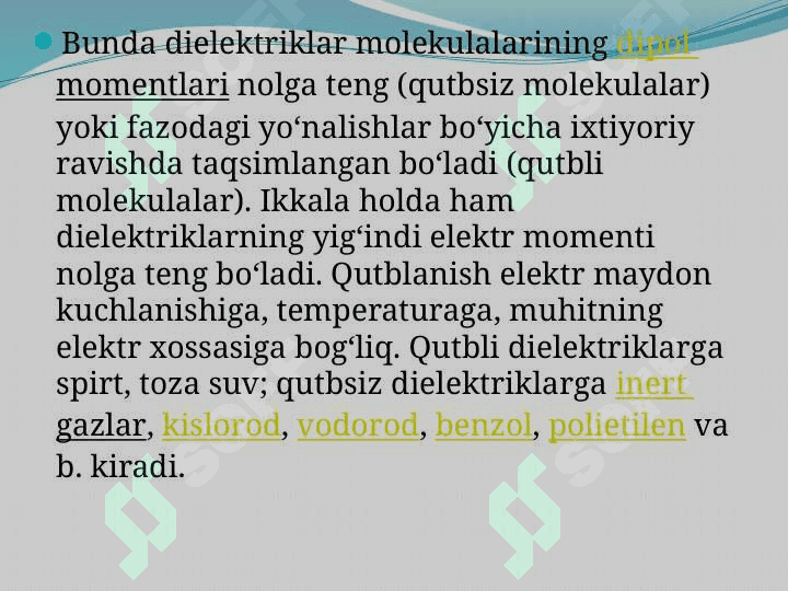 Dielektrlar  va  uning turlari 3